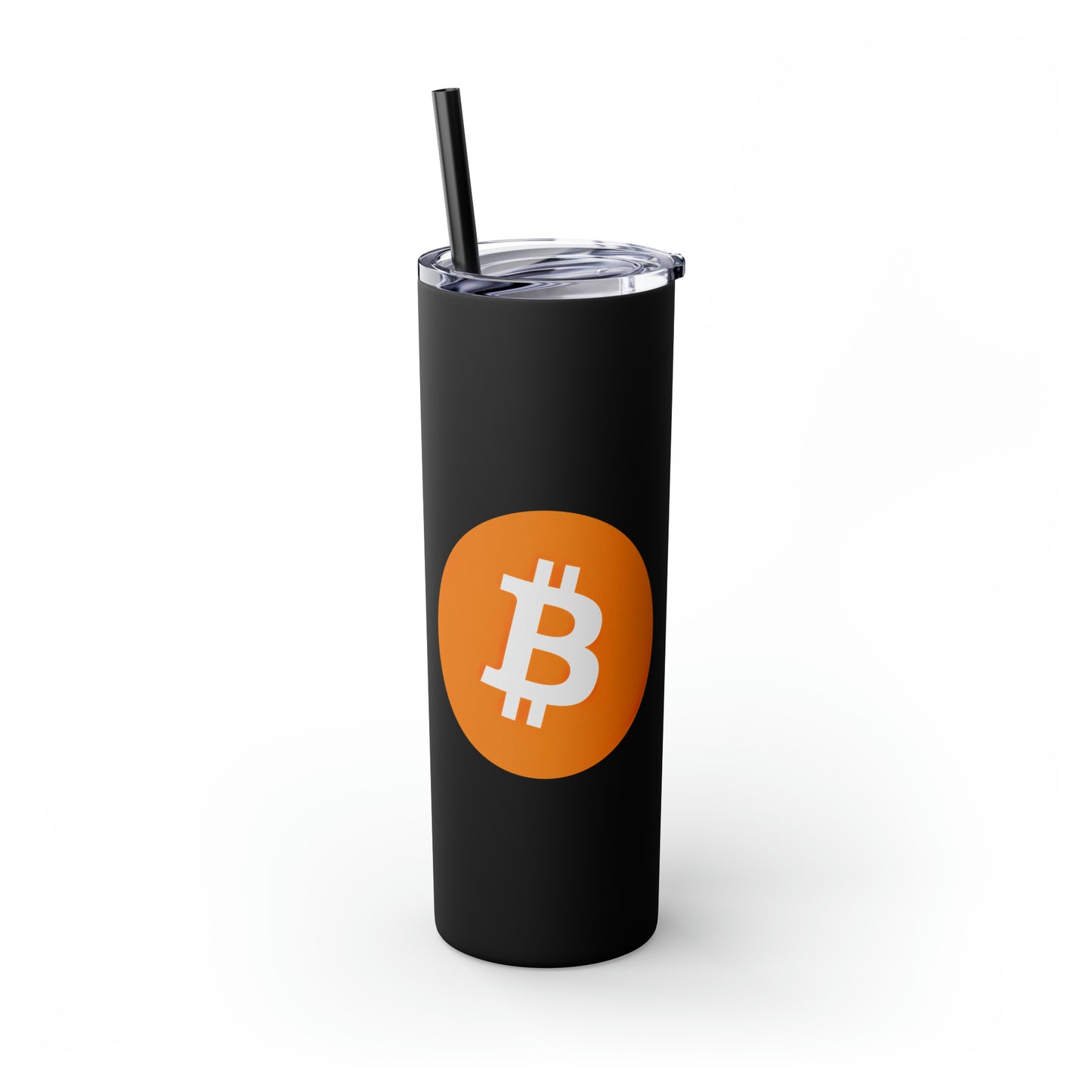 Bitcoin tumbler, bitcoin cup, black bitcoin tumbler