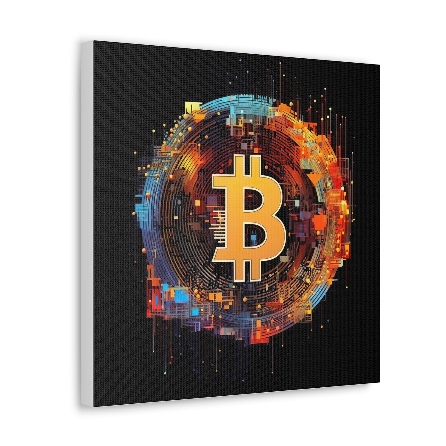 Bitcoin Modern Canva, Bitcoin Abstrakt Art