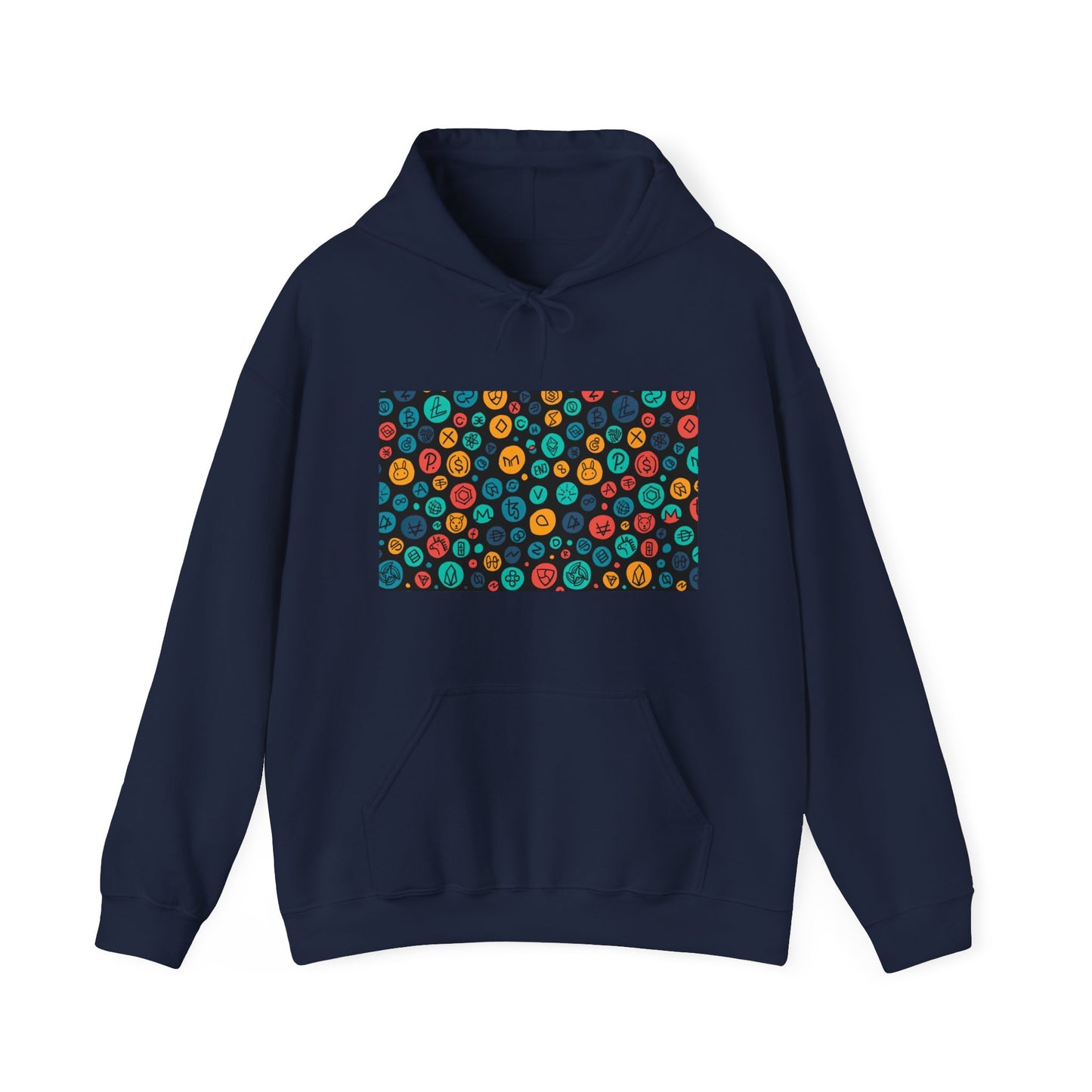 Cryptocurrency Logo Hoodie, Fashionable Blockchain Clothing, Ideal for Crypto Investors and Enthusiasts, Perfect Tech Gift Idea