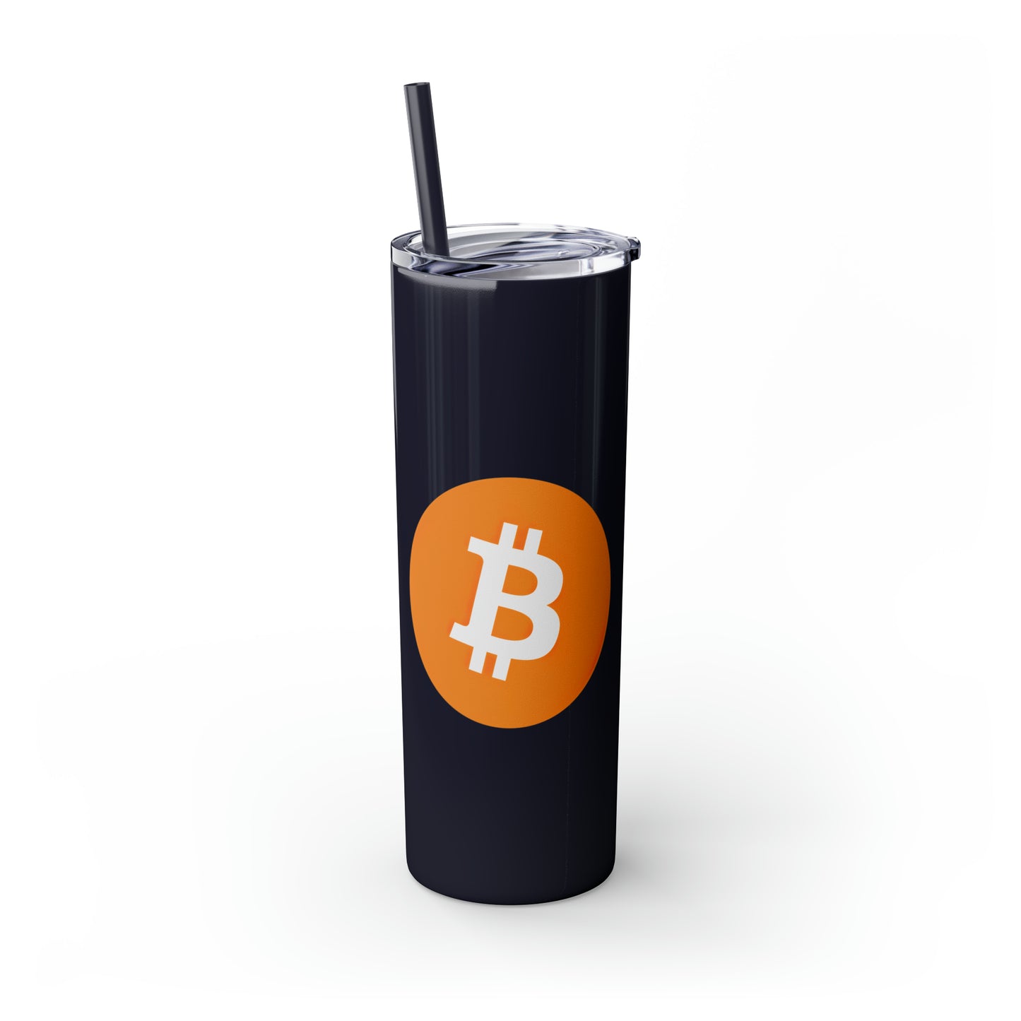 Bitcoin tumbler, bitcoin cup, black bitcoin tumbler