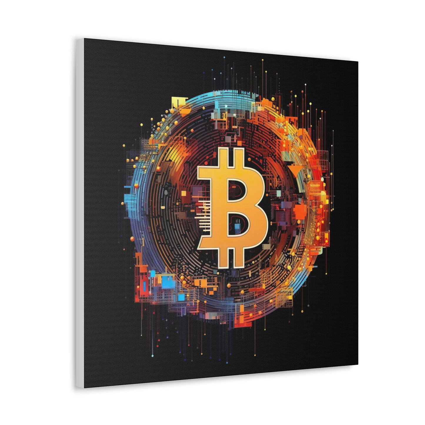 Bitcoin Modern Canva, Bitcoin Abstrakt Art