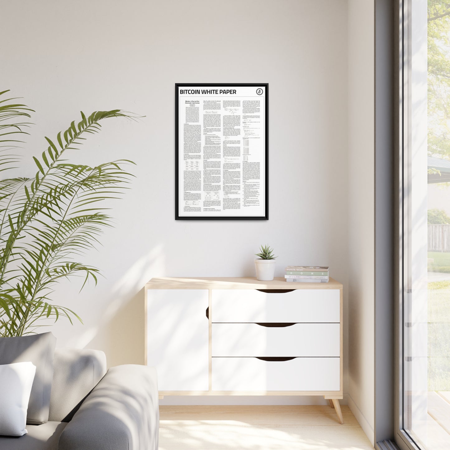 Bitcoin Whitepaper | Cryptocurrency Print | Bitcoin Poster | Crypto Gifts Ideas | Bitcoin Wall Decor | Crypto Wall art | Bitcoin Wall art