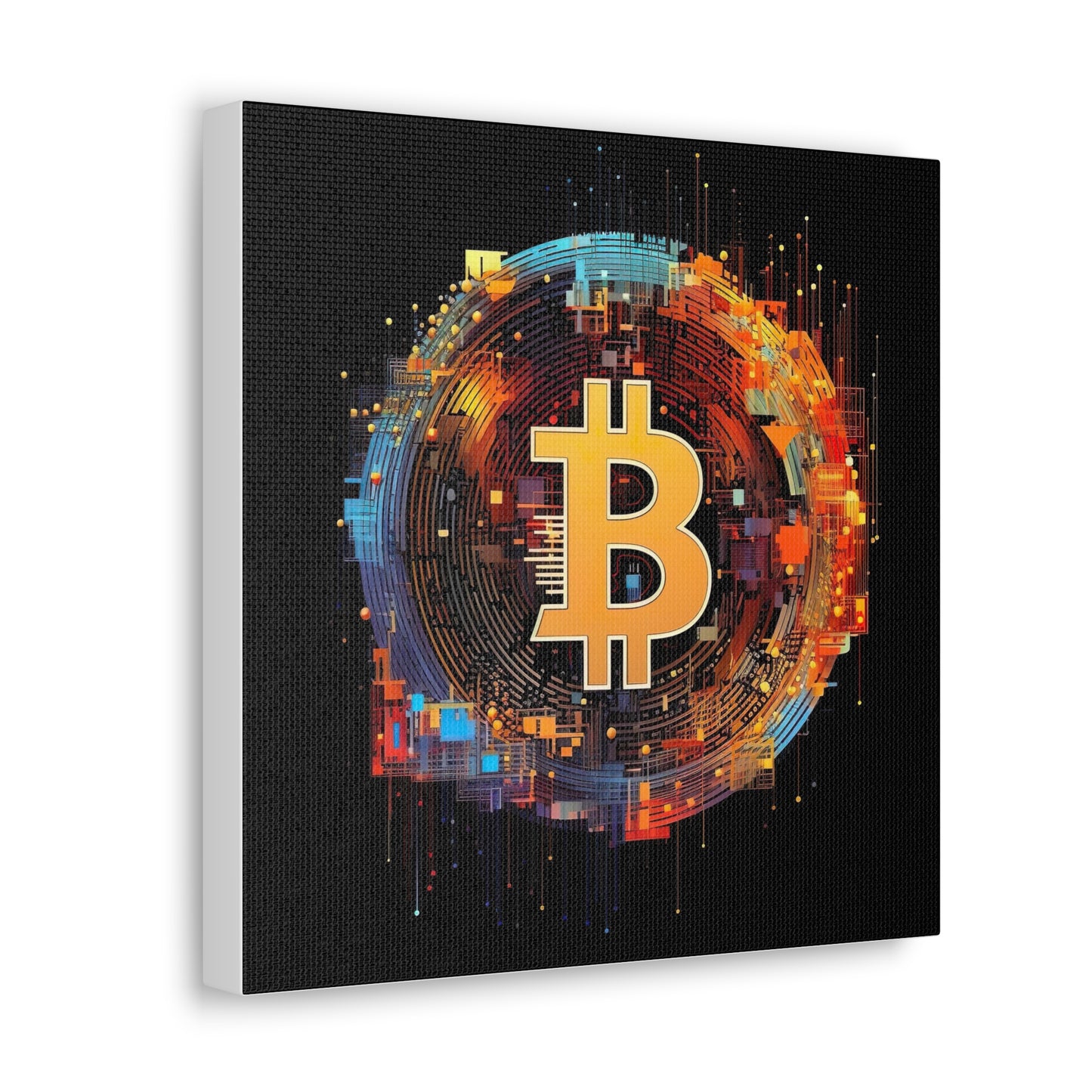 Bitcoin Modern Canva, Bitcoin Abstrakt Art