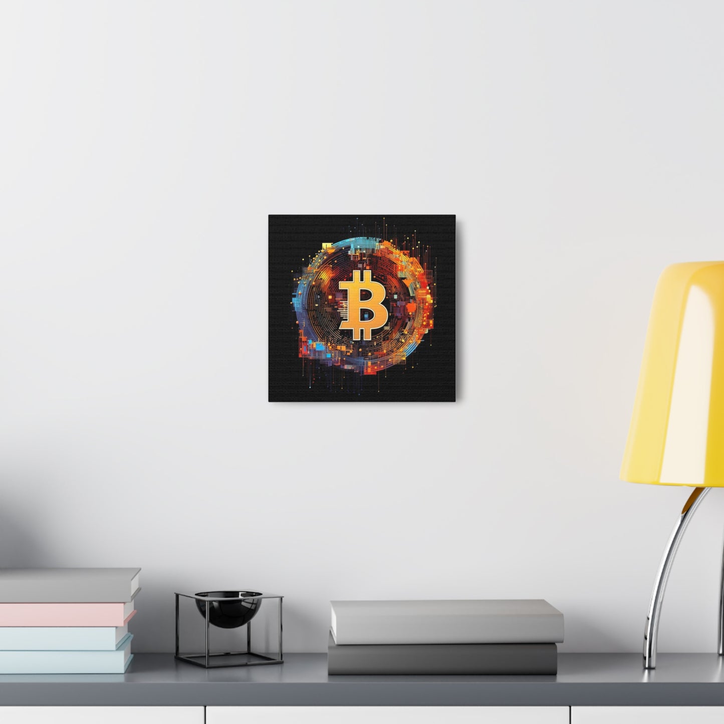 Bitcoin Modern Canva, Bitcoin Abstrakt Art