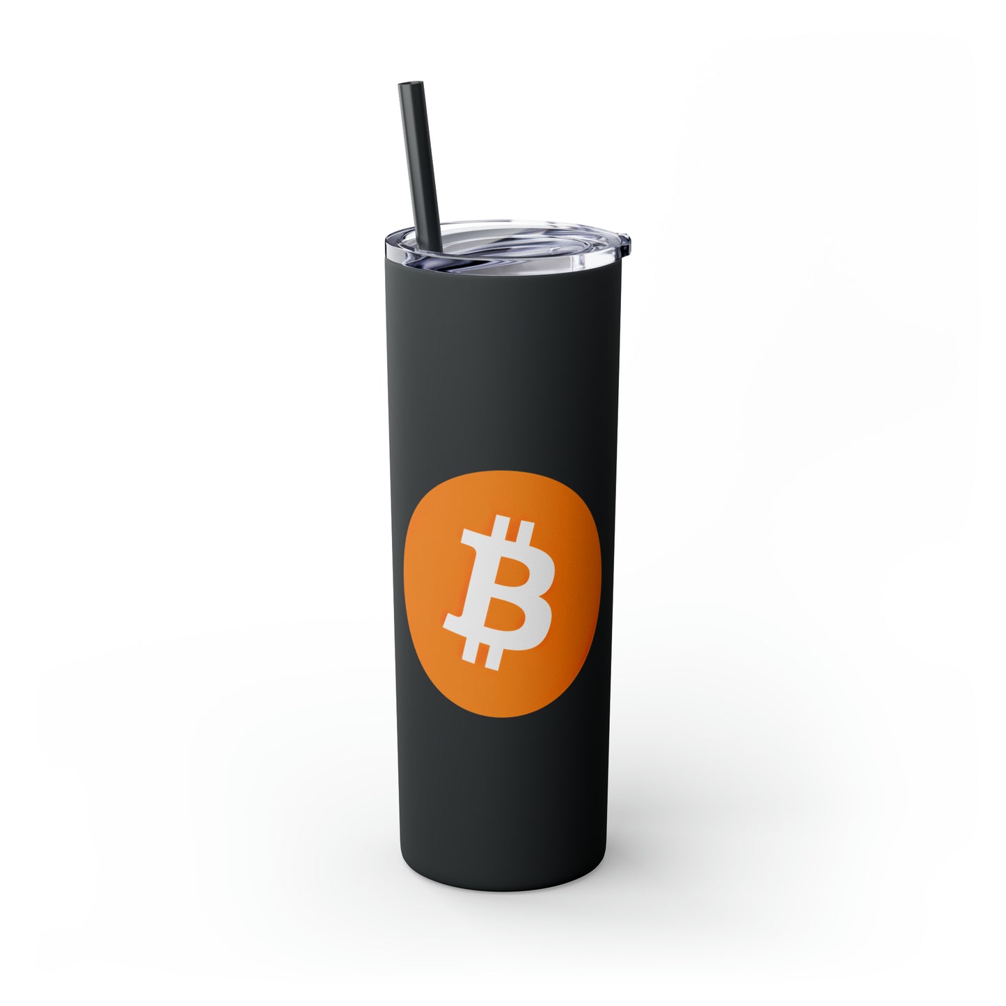 Bitcoin tumbler, bitcoin cup, black bitcoin tumbler