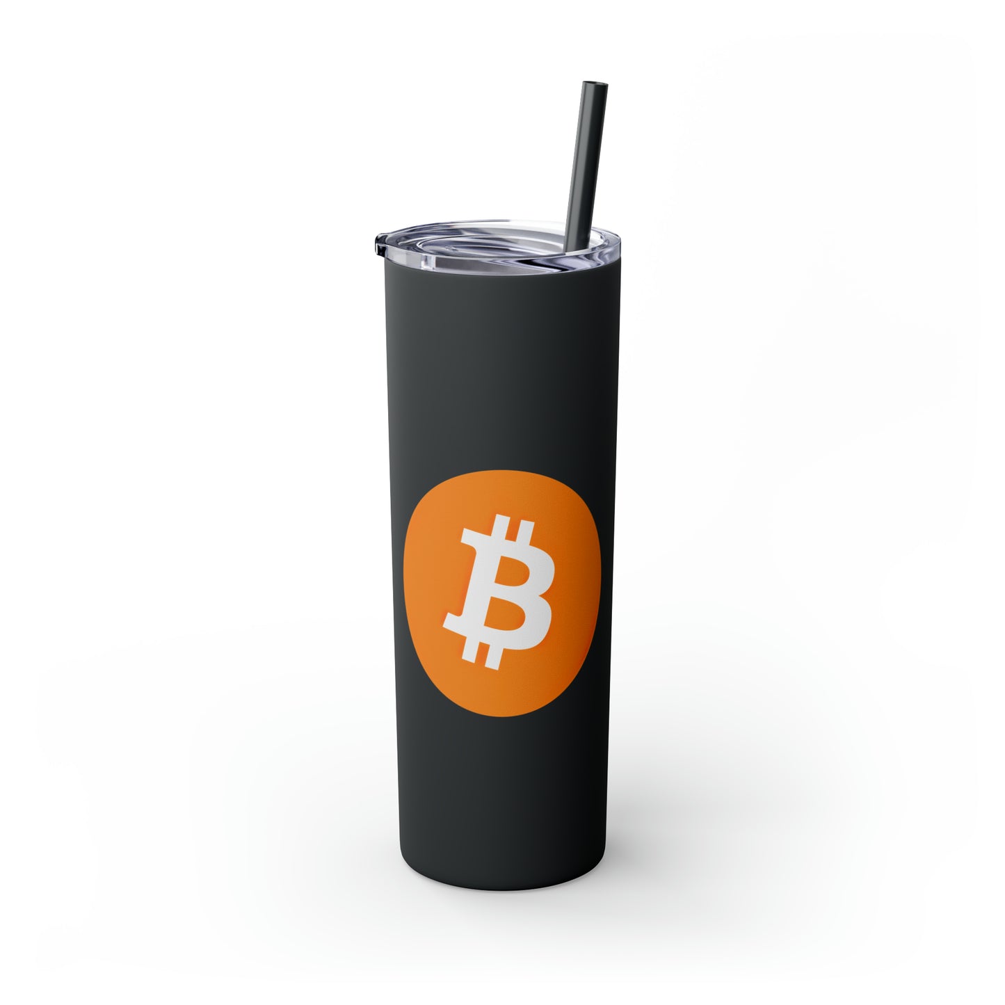 Bitcoin tumbler, bitcoin cup, black bitcoin tumbler