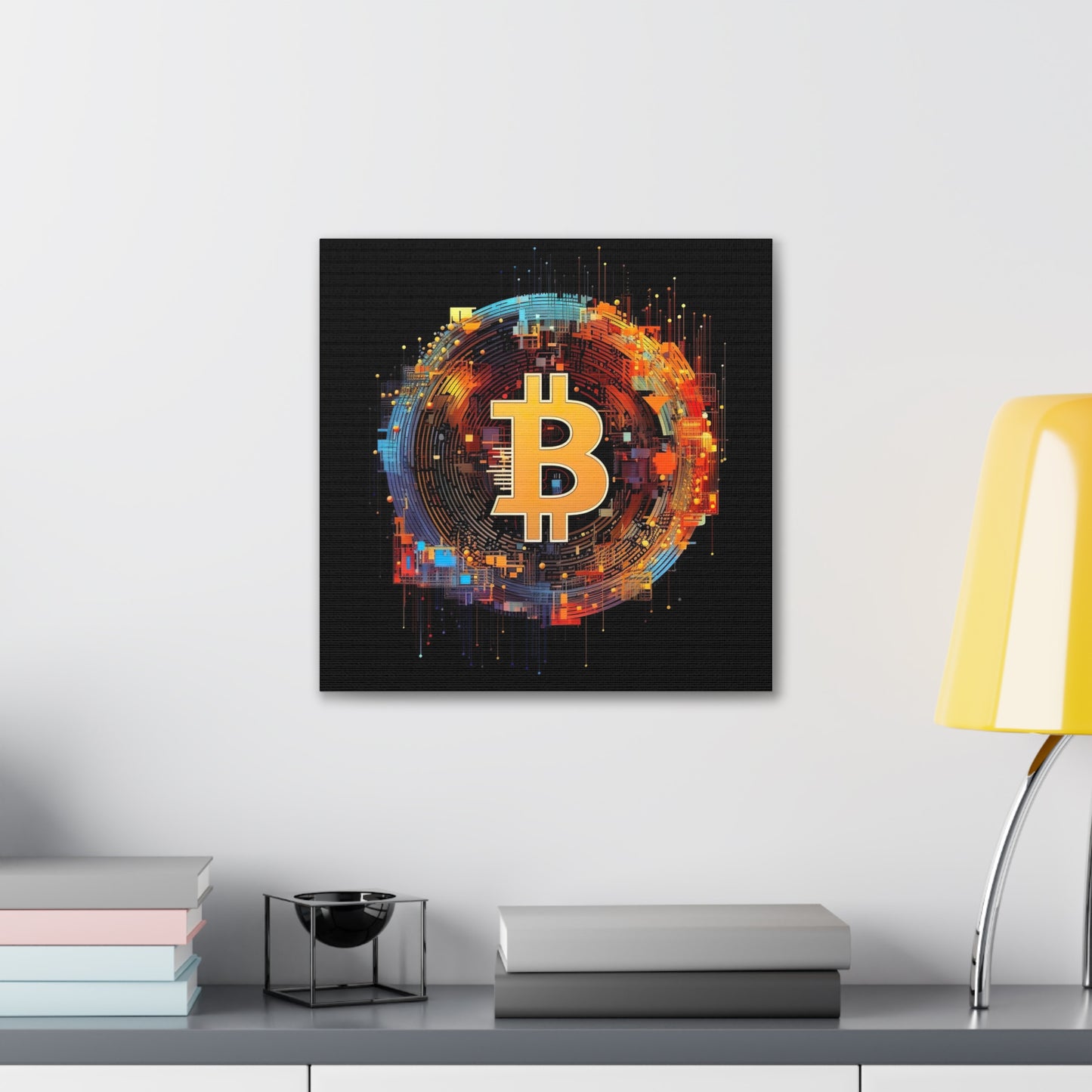 Bitcoin Modern Canva, Bitcoin Abstrakt Art