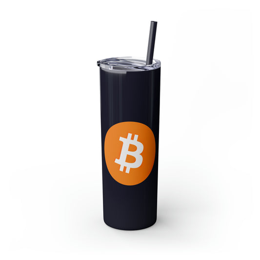 Bitcoin tumbler, bitcoin cup, black bitcoin tumbler