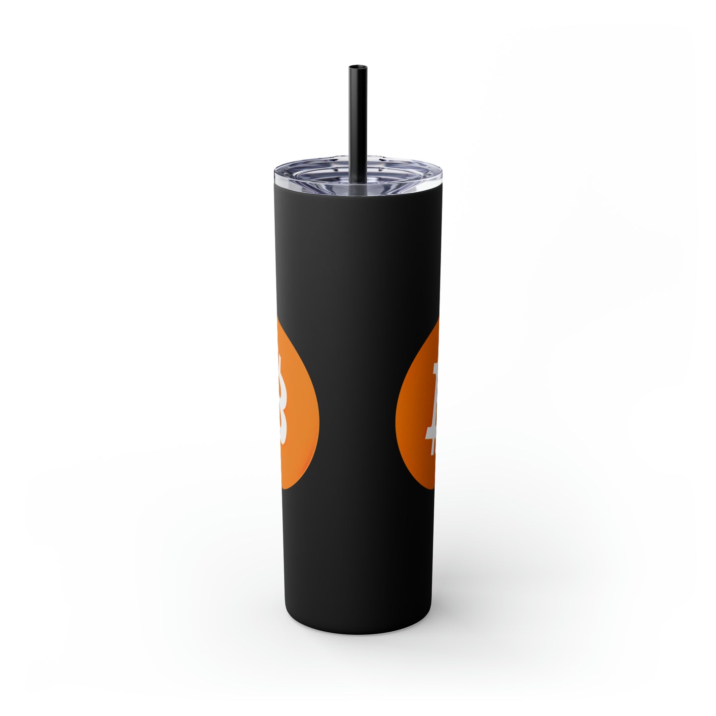 Bitcoin tumbler, bitcoin cup, black bitcoin tumbler