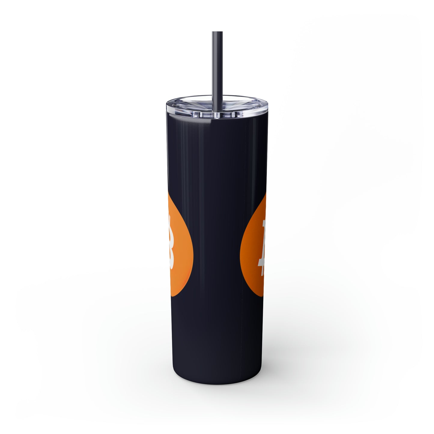 Bitcoin tumbler, bitcoin cup, black bitcoin tumbler