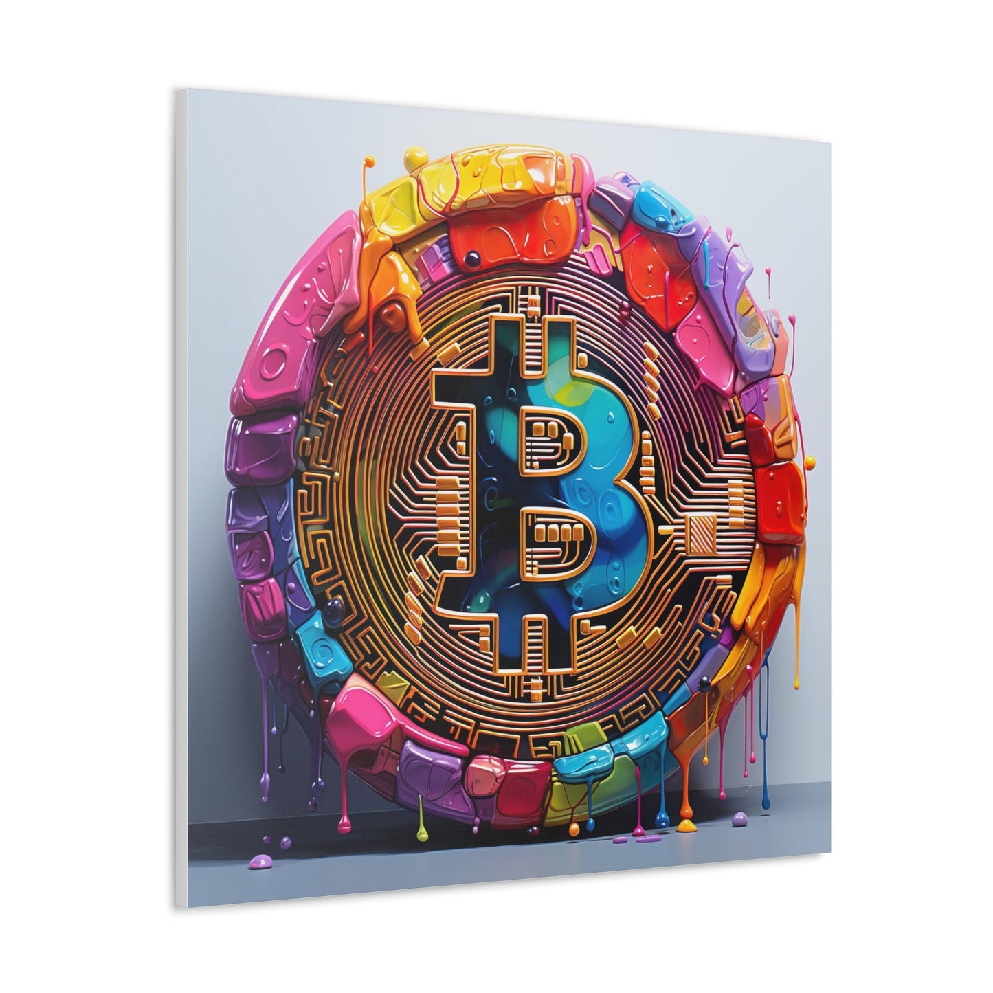 Bitcoin Abstrakt Art, Bitcoin Canvas