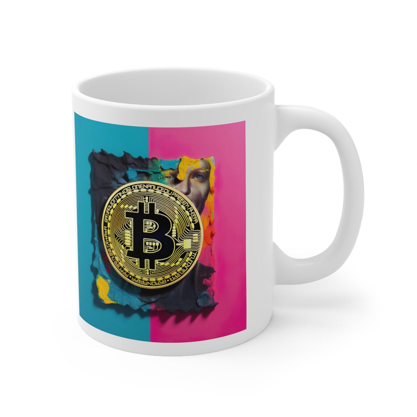 Bitcoin Mug - Unique Crypto-Themed Ceramic Coffee Cup, Perfect for Blockchain Enthusiasts and Tech Lovers, Great Gift Idea