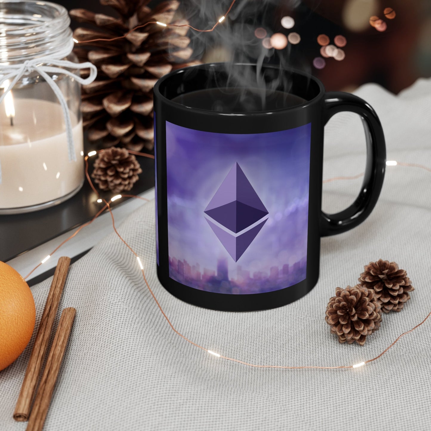 Ethereum Mug - Unique Blockchain Design, Perfect for Crypto Enthusiasts, Great Gift for Tech Lovers