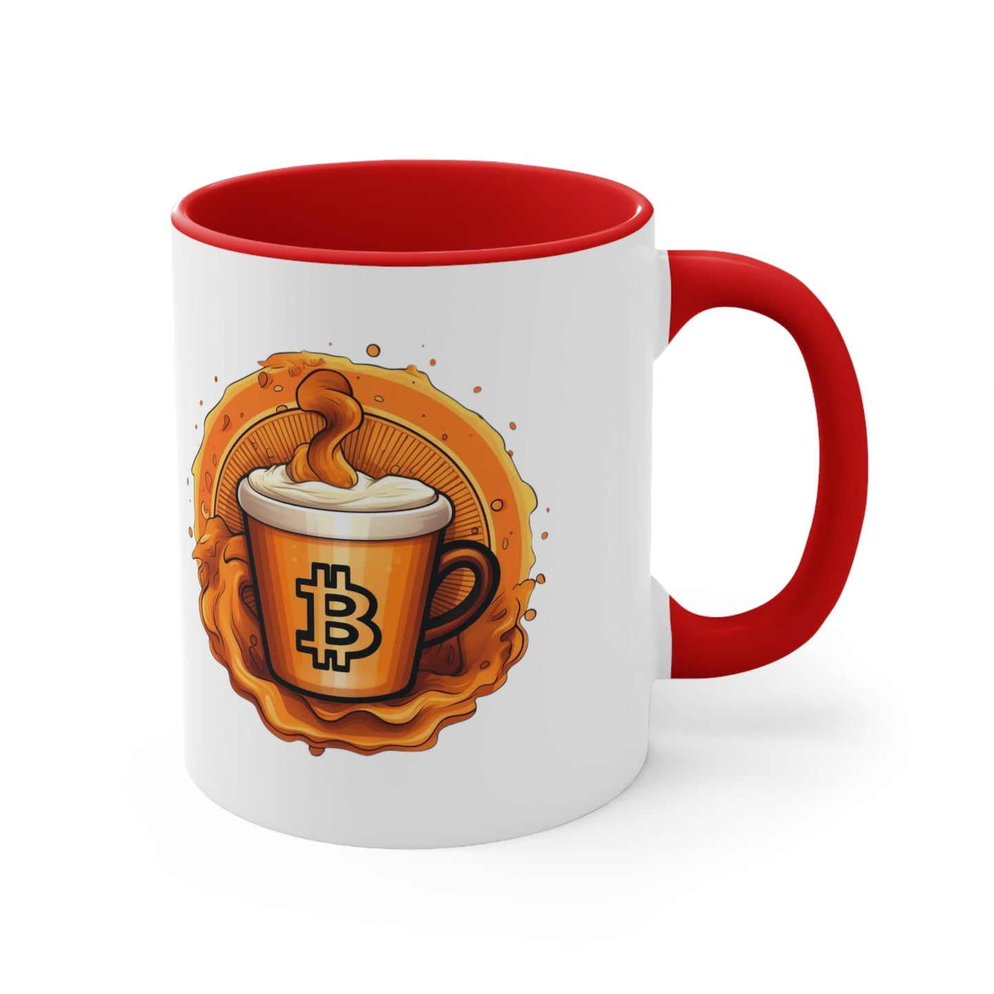 Eye-catching Bitcoin Coffee Cup: Celebrate Cryptocurrency Love, Ideal for Morning Brew, Unique Gift for Techies 11oz