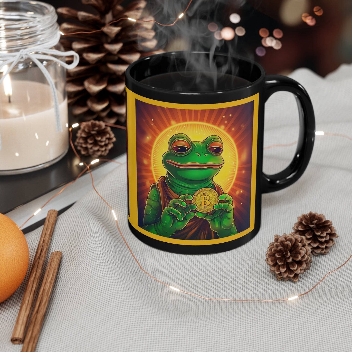 Pepe Coin Mug - Unique Crypto Themed Coffee Cup, Perfect for Meme Lovers & Digital Currency Enthusiasts, Great Gift Idea