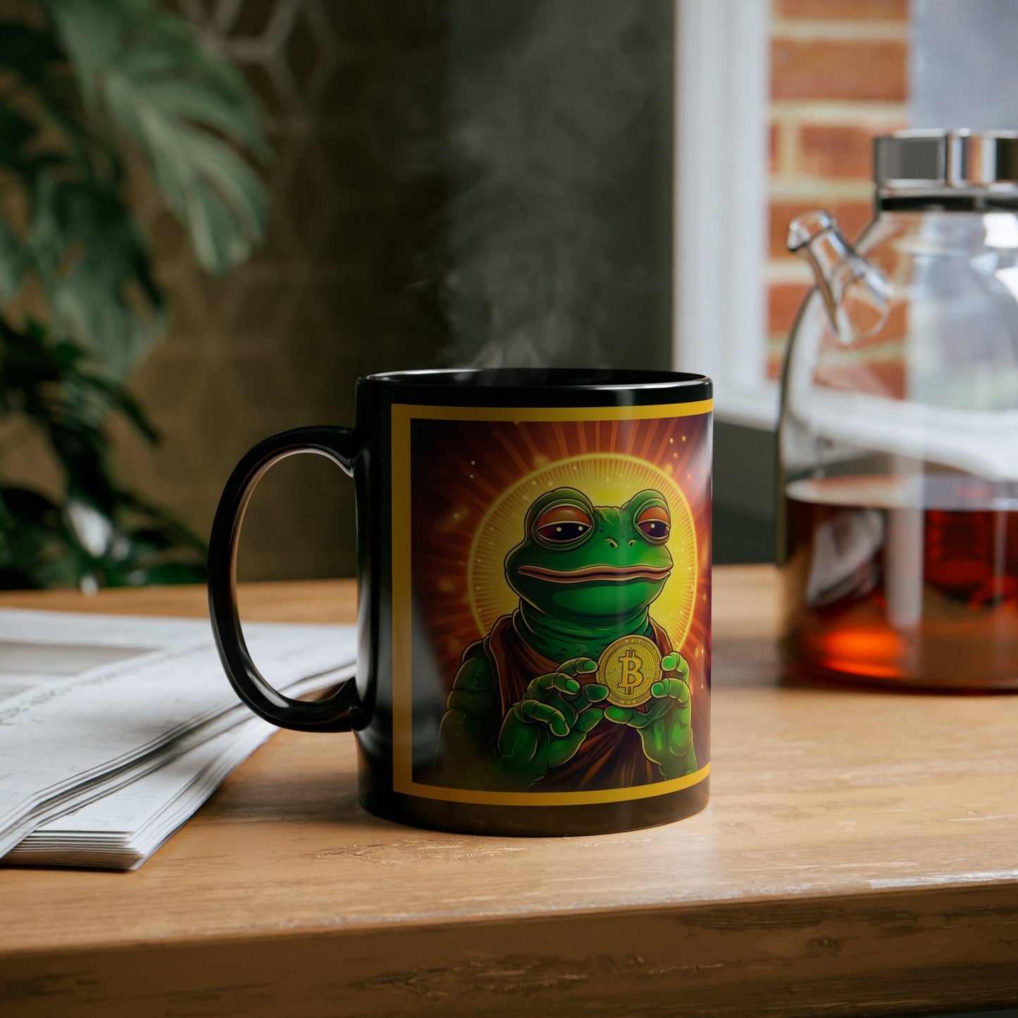 Pepe Coin Mug - Unique Crypto Themed Coffee Cup, Perfect for Meme Lovers & Digital Currency Enthusiasts, Great Gift Idea