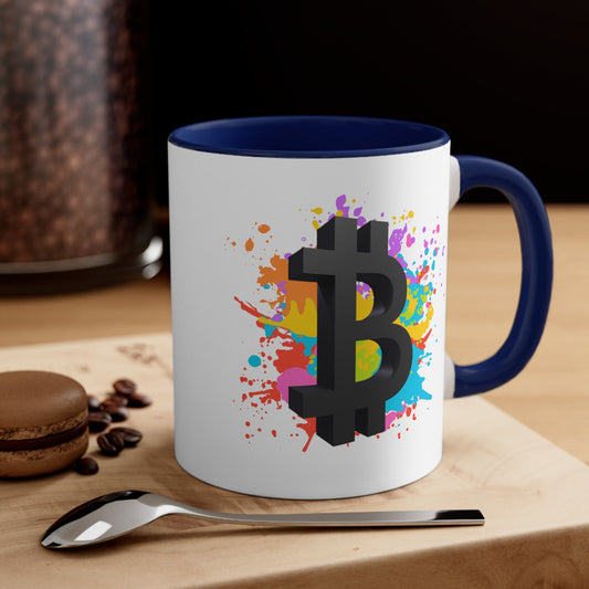 Bitcoin Logo Mug - Unique Crypto Coffee Cup, Perfect for Blockchain Enthusiasts, Ideal Tech Gift 11oz