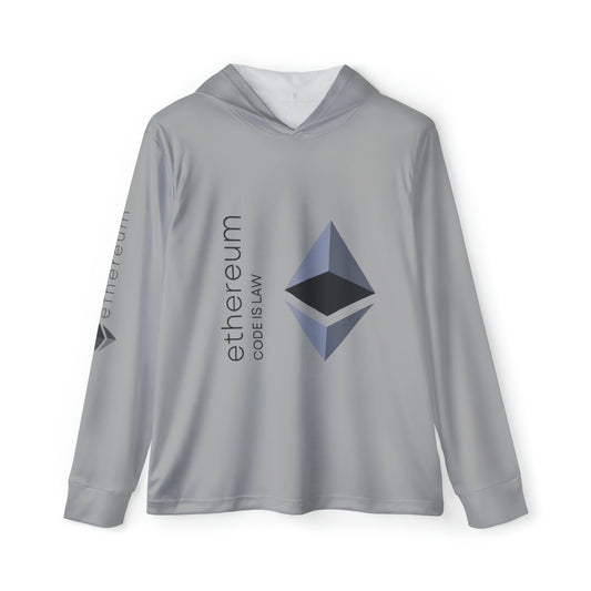 Ethereum Hoodie, Code is Law  - Stylish Light Grey, Celebrate Blockchain Culture, Great for Crypto Enthusiasts, Cool Tech Gift