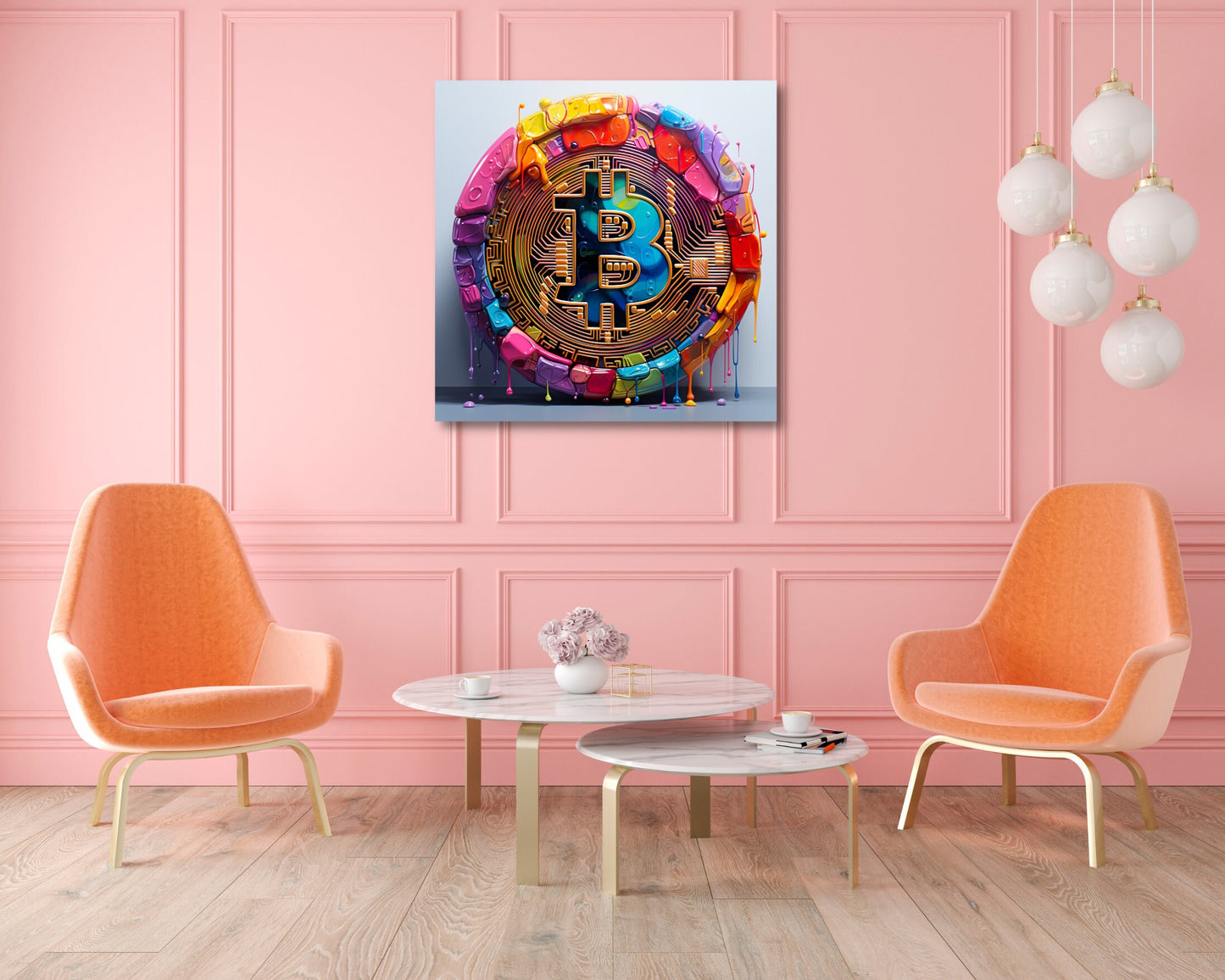 Bitcoin Abstrakt Art, Bitcoin Canvas