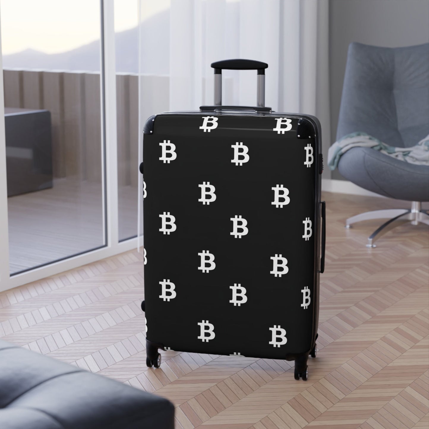 Bitcoin Suitcase, Durable with built in lock.