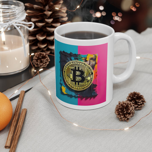 Bitcoin Mug - Unique Crypto-Themed Ceramic Coffee Cup, Perfect for Blockchain Enthusiasts and Tech Lovers, Great Gift Idea