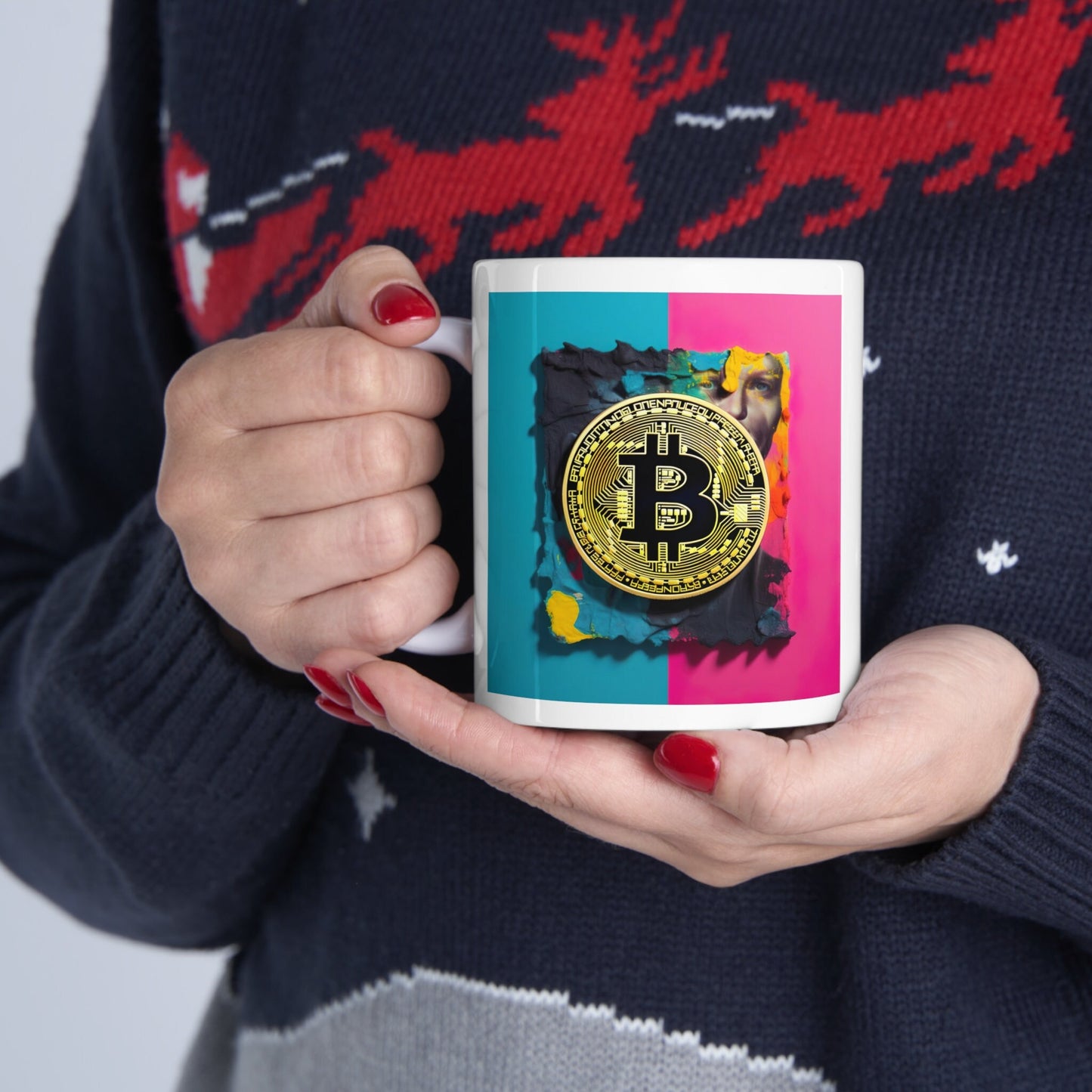 Bitcoin Mug - Unique Crypto-Themed Ceramic Coffee Cup, Perfect for Blockchain Enthusiasts and Tech Lovers, Great Gift Idea