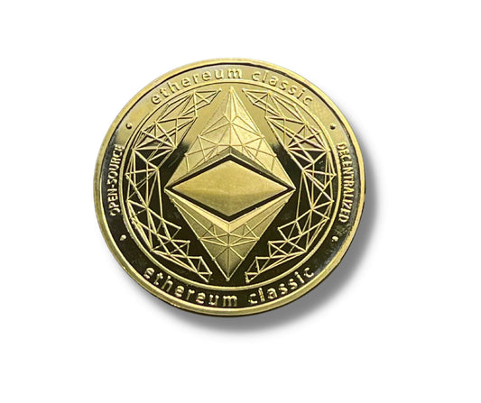 Exclusive Gold Ethereum Coin - Commemorative Physical Cryptocurrency, Collector's Must-Have, Thoughtful Gift for Blockchain Admirers