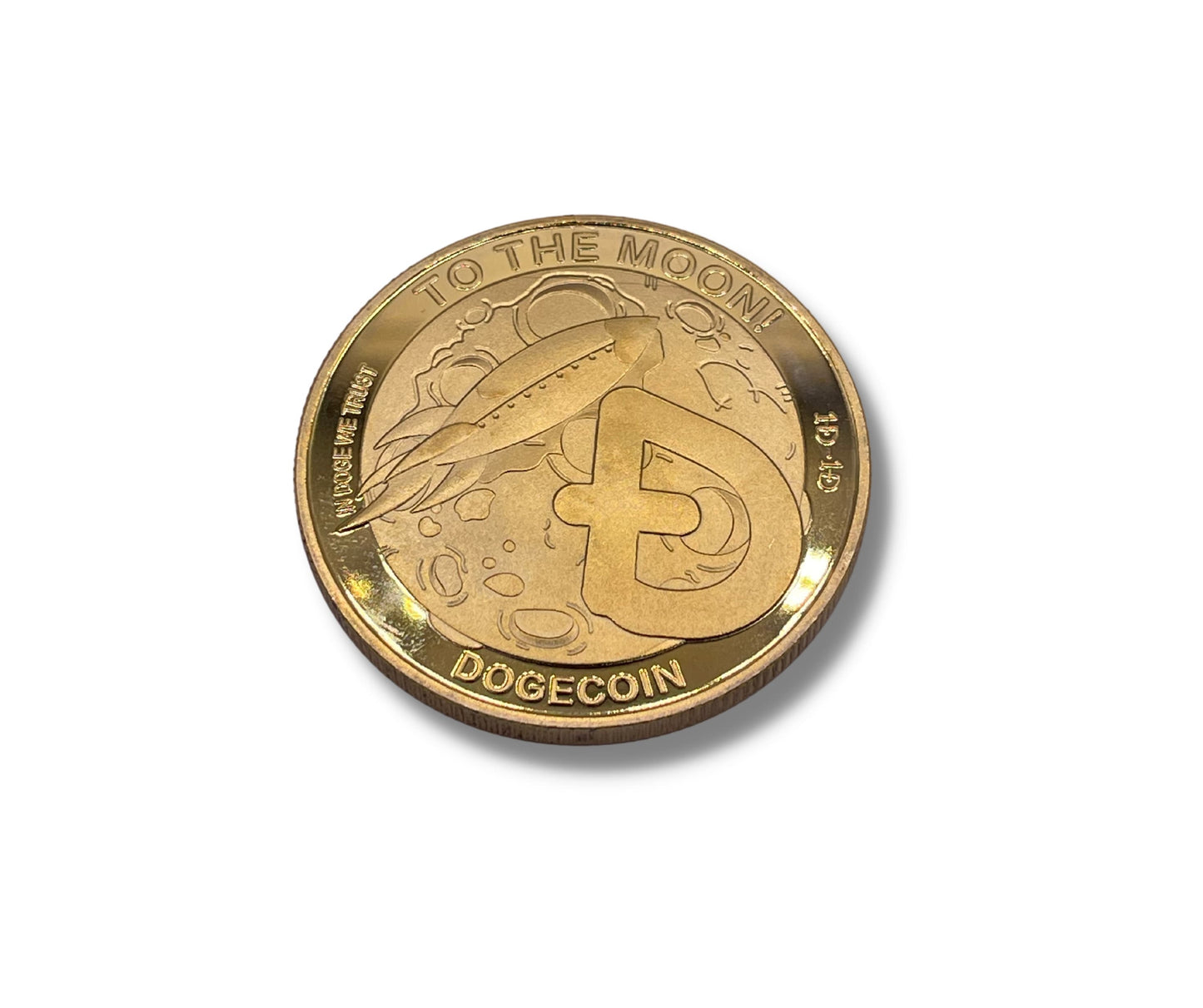 Dogecoin Gold Coin - Collectible Physical Crypto Token, Shiny Commemorative Display Piece, Unique Gift for Cryptocurrency Enthusiasts