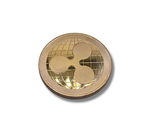 Ripple Collector's Gold Coin - XRP physical gold coin, Cryptocurrency Office Decor, Sophisticated Investor Present