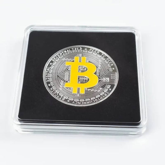 Gold & Silver Physical Bitcoin Collectors Set with Case, Unique Investment Gift for Cryptocurrency Enthusiasts