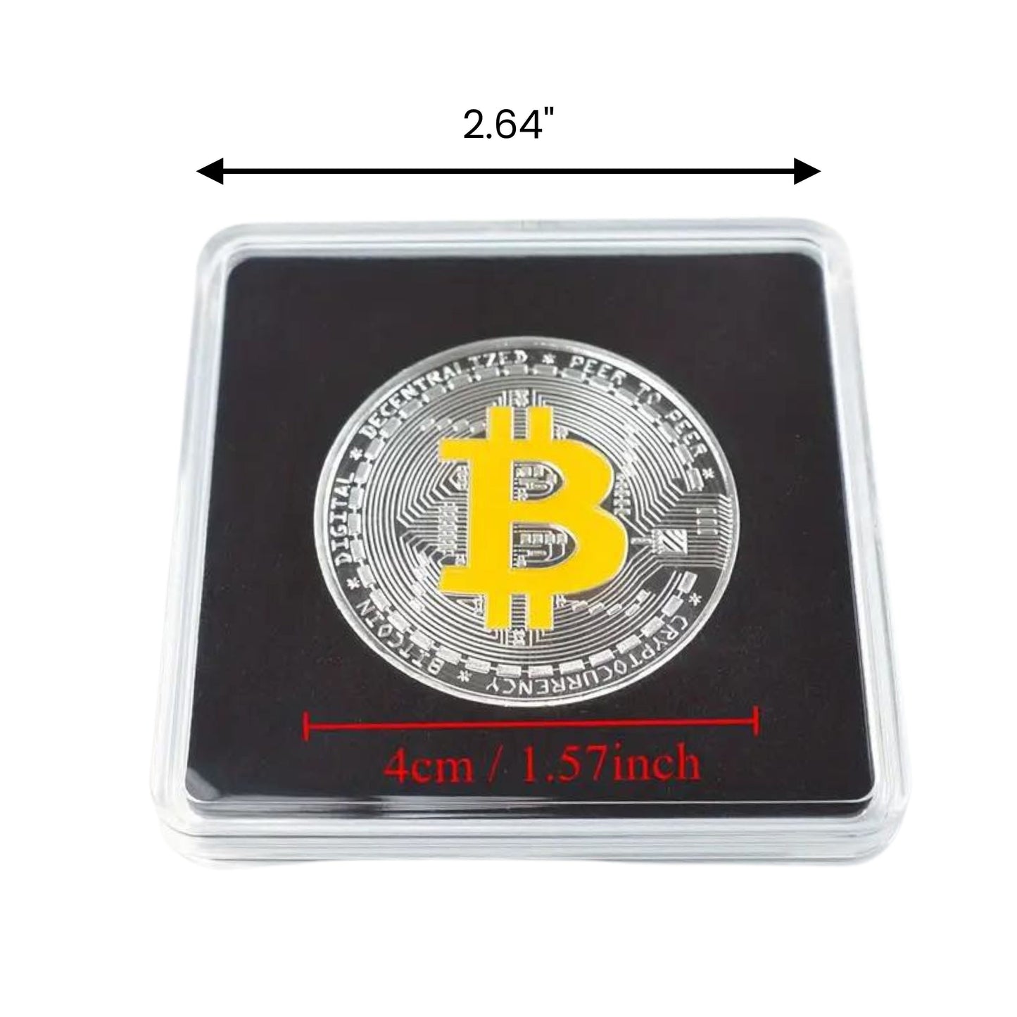 Gold & Silver Physical Bitcoin Collectors Set with Case, Unique Investment Gift for Cryptocurrency Enthusiasts