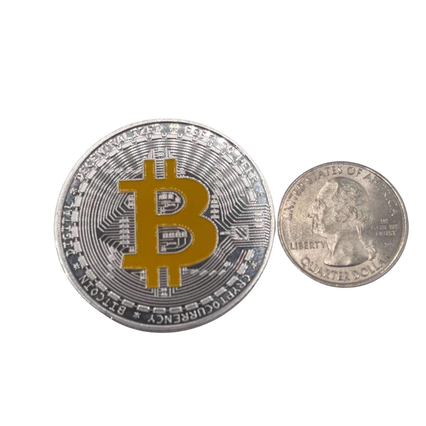 Gold & Silver Physical Bitcoin Collectors Set with Case, Unique Investment Gift for Cryptocurrency Enthusiasts