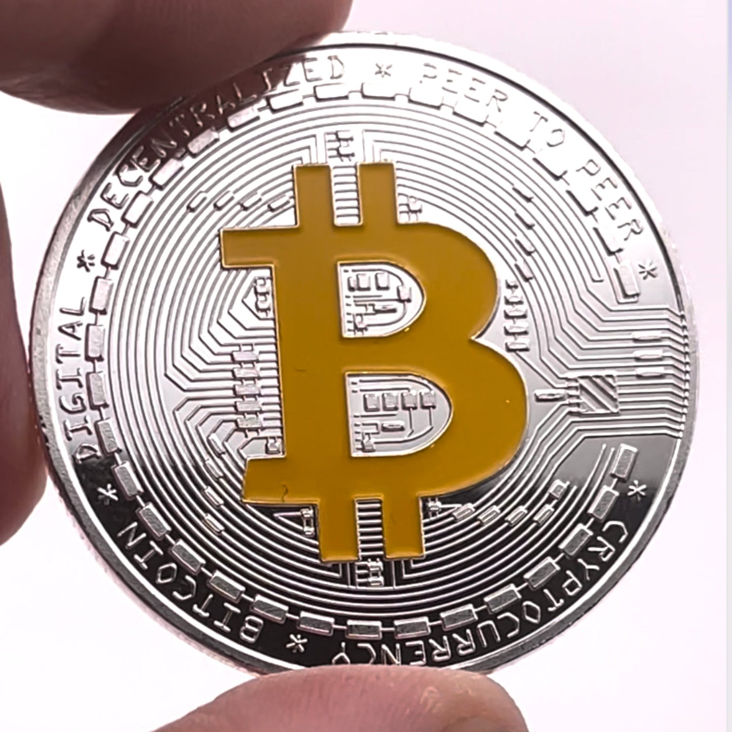 Gold & Silver Physical Bitcoin Collectors Set with Case, Unique Investment Gift for Cryptocurrency Enthusiasts