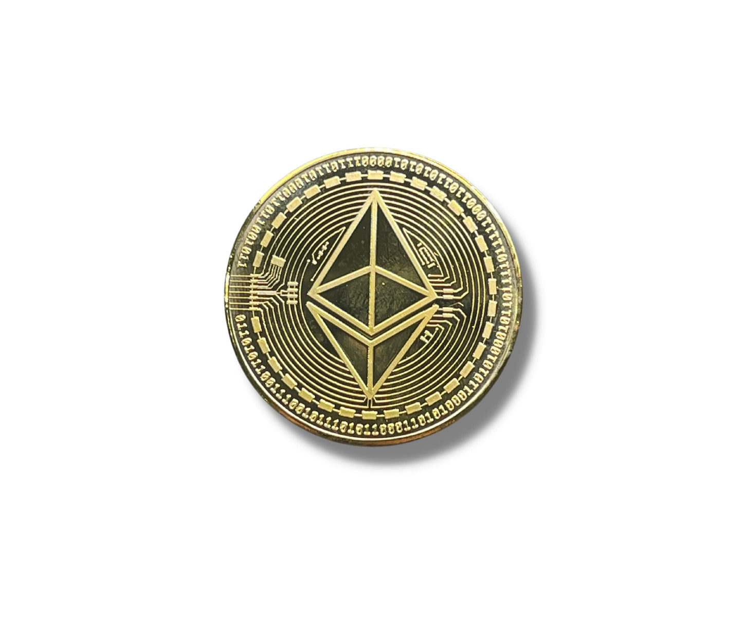 Exclusive Gold Ethereum Coin - Commemorative Physical Cryptocurrency, Collector's Must-Have, Thoughtful Gift for Blockchain Admirers