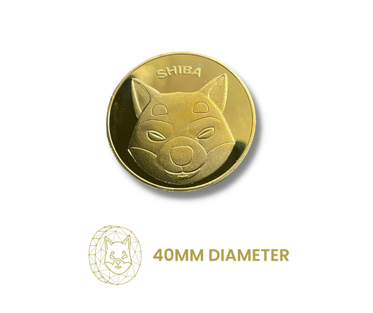 SHIB Physical Coin - Shiba Inu Gold-Plated Collector's Item, Cryptocurrency Enthusiast Gift, Unique Present for Him or Her