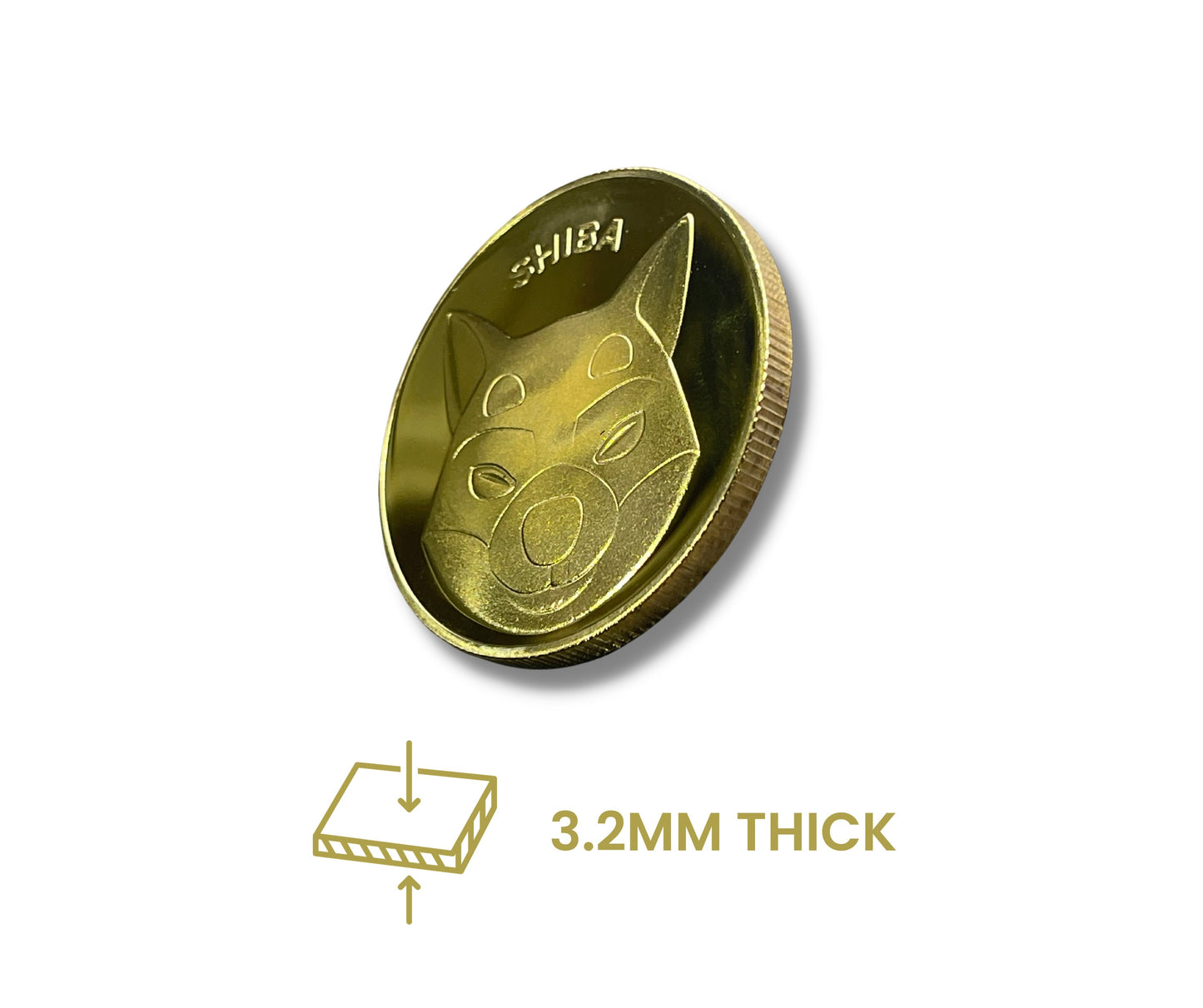 SHIB Physical Coin - Shiba Inu Gold-Plated Collector's Item, Cryptocurrency Enthusiast Gift, Unique Present for Him or Her