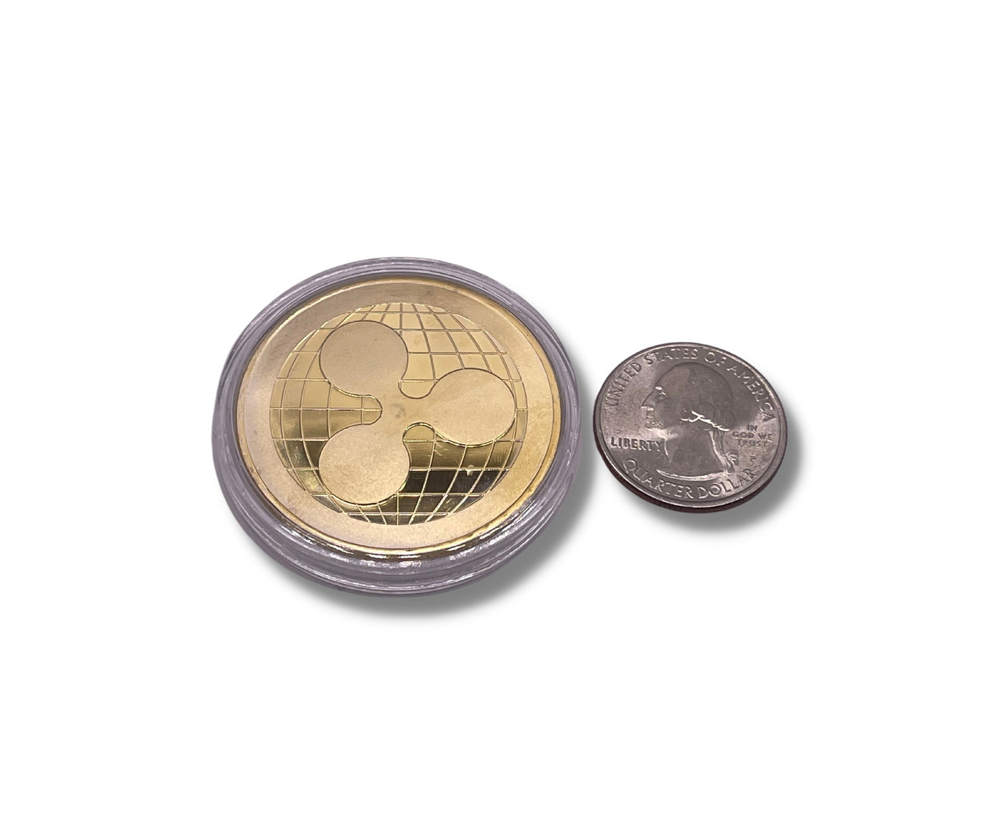 Ripple Collector's Gold Coin - XRP physical gold coin, Cryptocurrency Office Decor, Sophisticated Investor Present