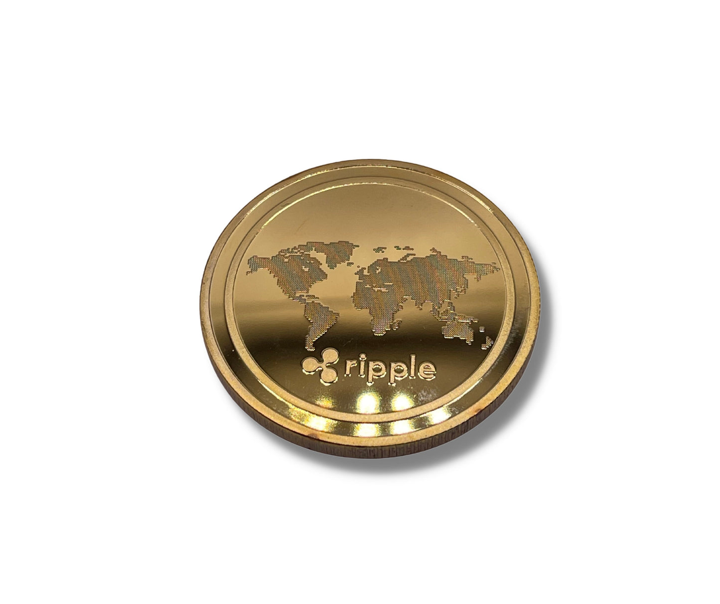 Ripple Collector's Gold Coin - XRP physical gold coin, Cryptocurrency Office Decor, Sophisticated Investor Present